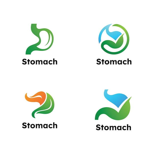 Plantilla de diseño vectorial del logotipo para el cuidado del estómago Símbolo creativo del estómago