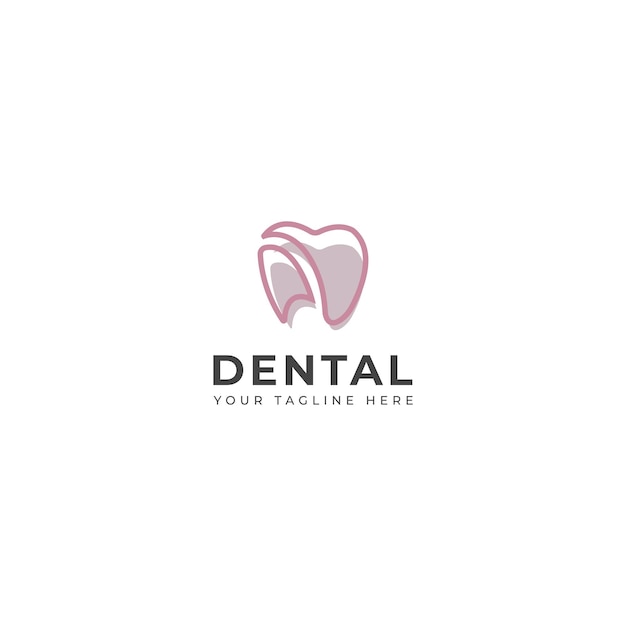 plantilla de diseño vectorial de logotipo dental creativo