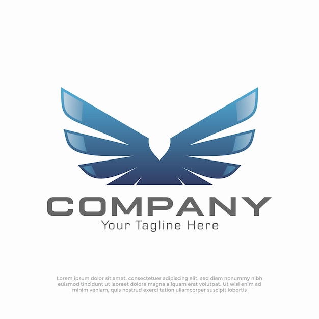 plantilla de diseño vectorial del logotipo de Eagle Bird