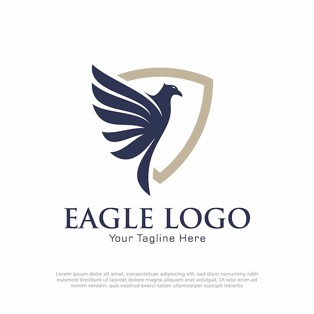 plantilla de diseño vectorial del logotipo de Eagle Bird