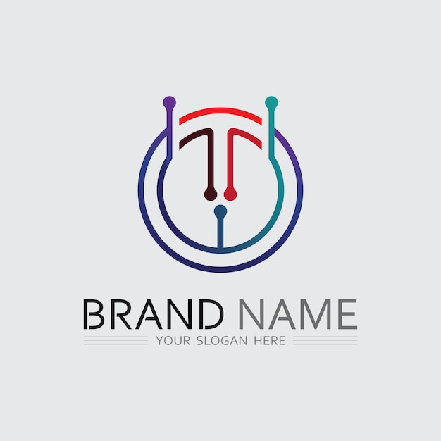 plantilla de diseño vectorial de logotipo de engranajes técnicos Tecnología Plantilla de diseño de logotipo vectorial diseño de emblema concepto icono de símbolo creativo