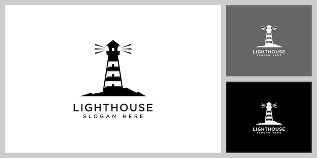 plantilla de diseño vectorial del logotipo del faro