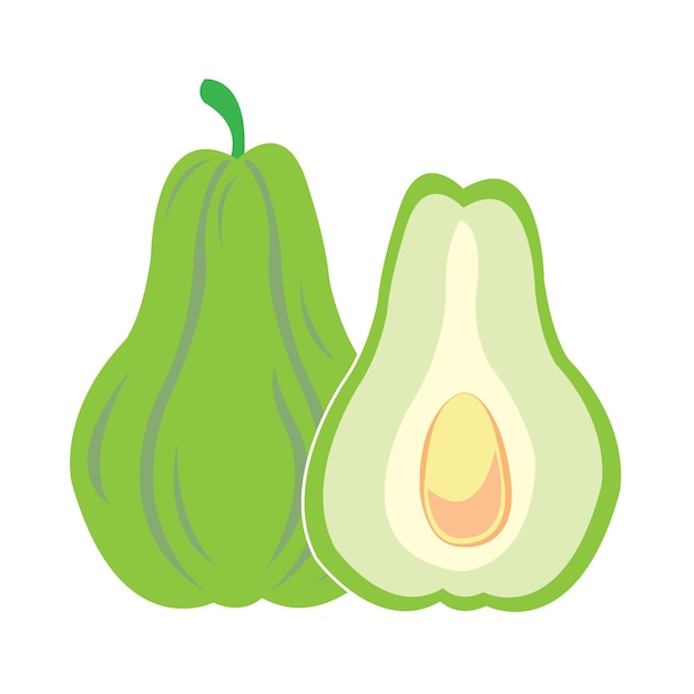 plantilla de diseño vectorial del logotipo del icono de chayote