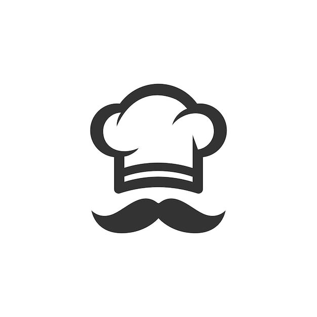 plantilla de diseño vectorial de logotipo y icono de sombrero de chef