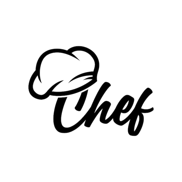 plantilla de diseño vectorial de logotipo y icono de sombrero de chef