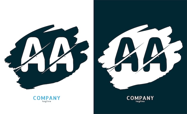 plantilla de diseño vectorial del logotipo de la letra AA