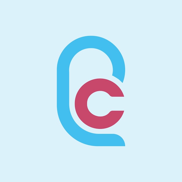 plantilla de diseño vectorial del logotipo de la letra cc lc