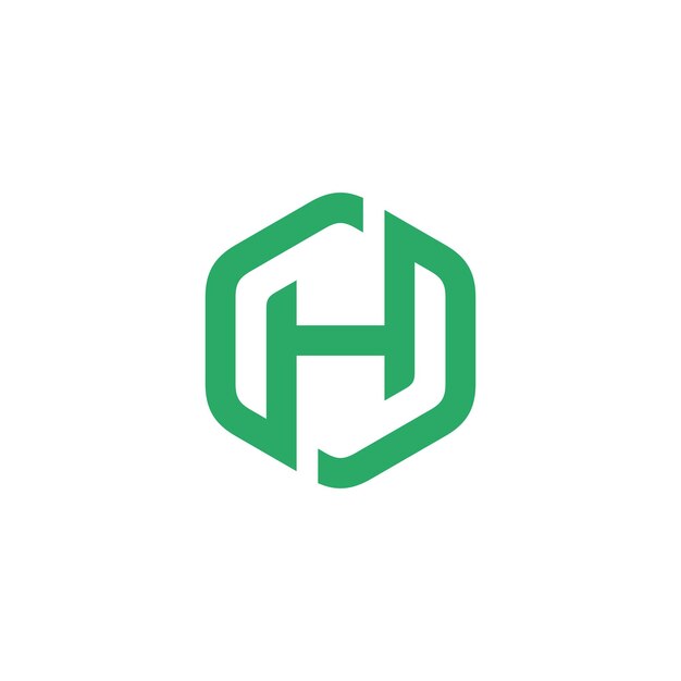 plantilla de diseño vectorial del logotipo de la letra H hexagonal