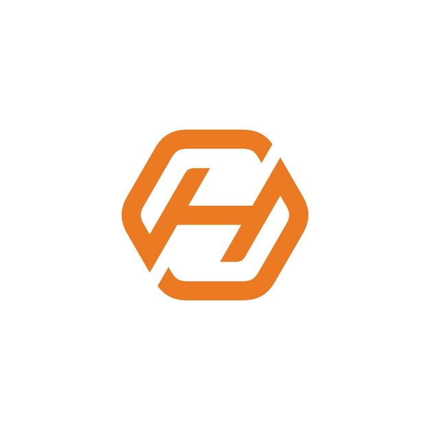 plantilla de diseño vectorial del logotipo de la letra H hexagonal