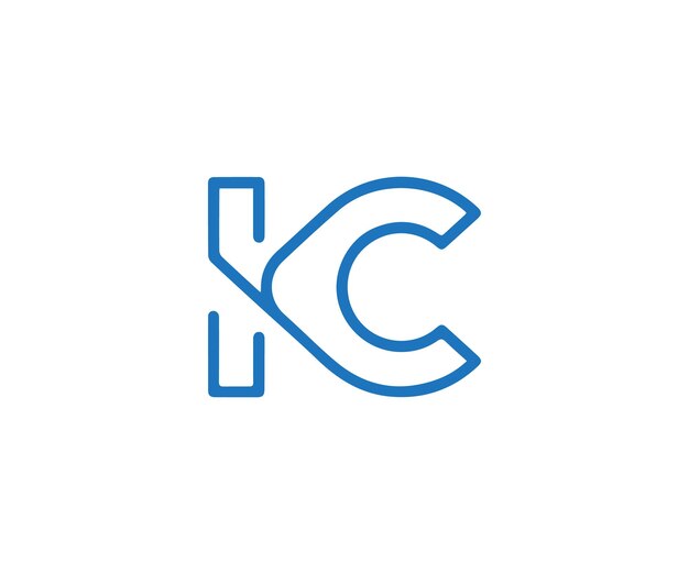 plantilla de diseño vectorial del logotipo de la letra KC 10