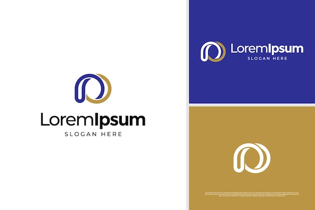 plantilla de diseño vectorial del logotipo de la letra minimalista P O o O P monograma