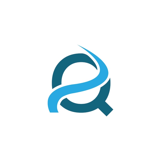 plantilla de diseño vectorial de logotipo de letra simple Q