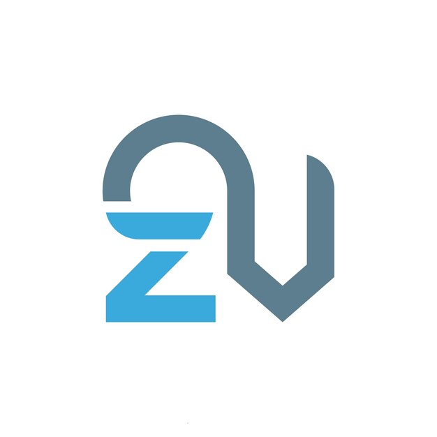 plantilla de diseño vectorial del logotipo de la letra zv