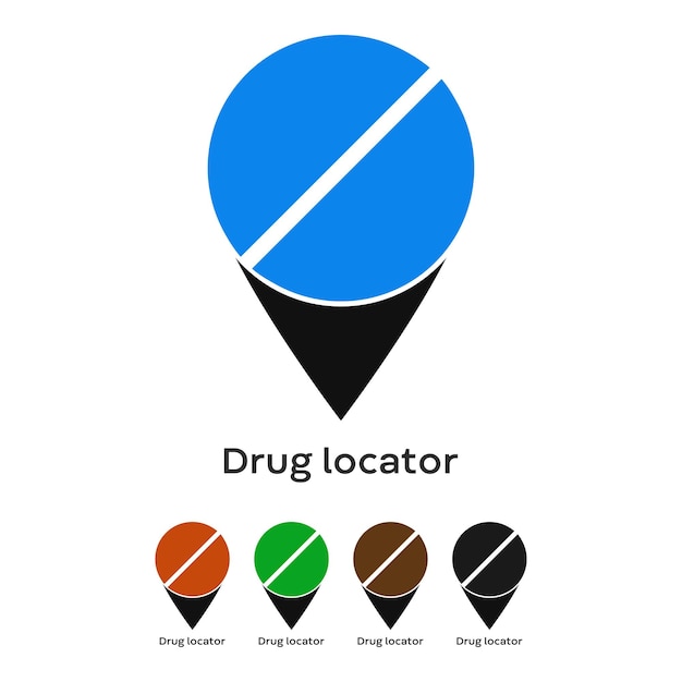 plantilla de diseño vectorial del logotipo del localizador de drogas