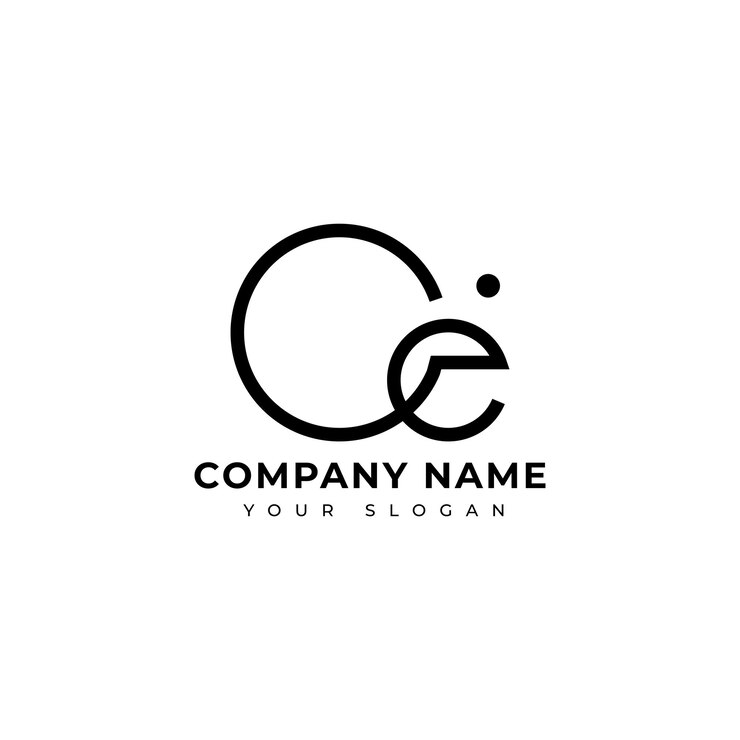 Vector plantilla de diseño vectorial del logotipo moderno de la letra ce