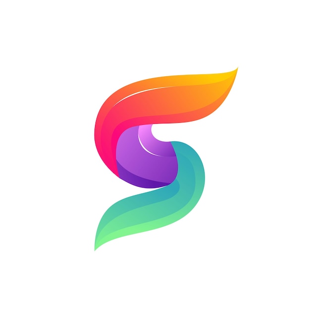 Plantilla de diseño vectorial de logotipo moderno de la letra S