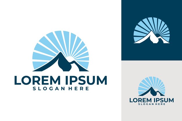 plantilla de diseño vectorial del logotipo de la montaña