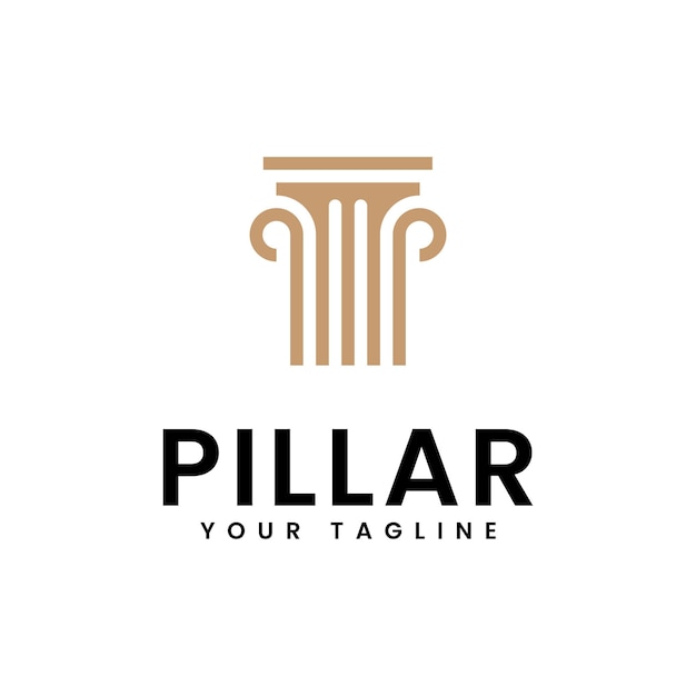 plantilla de diseño vectorial del logotipo del pilar