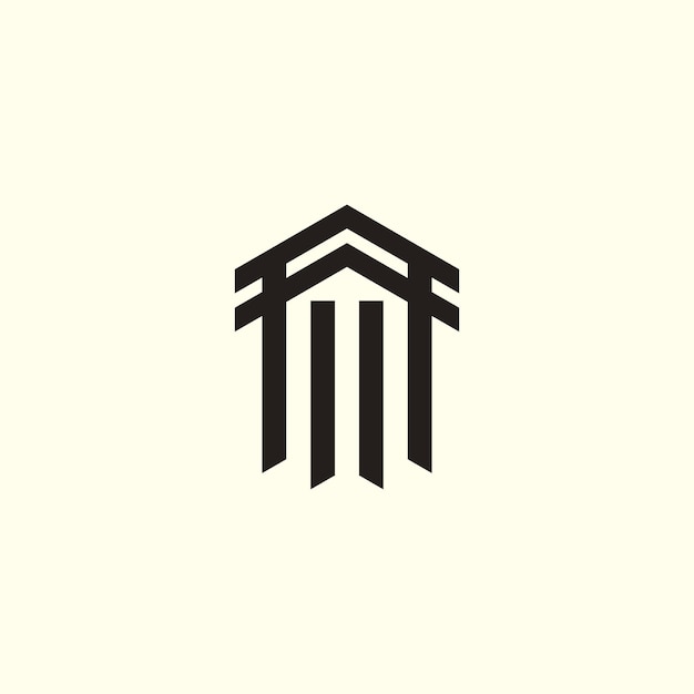 plantilla de diseño vectorial del logotipo del pilar