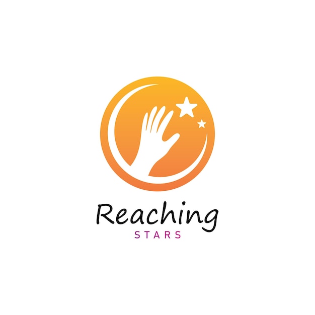 La plantilla de diseño vectorial del logotipo de Reach Star Dreams