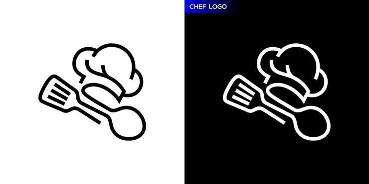 plantilla de diseño vectorial del logotipo del restaurante sombrero de chef cuchara tenedor menú platos símbolo del icono EPS 10