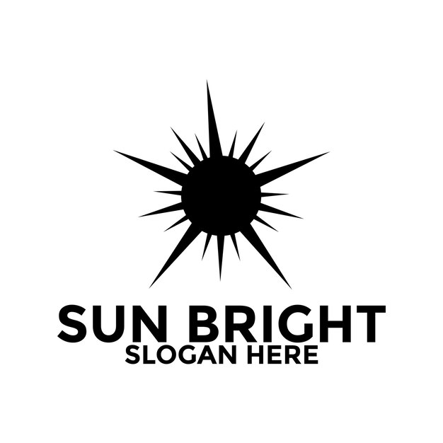 plantilla de diseño vectorial del logotipo del sol idea creativa concepto del logotipo del sol