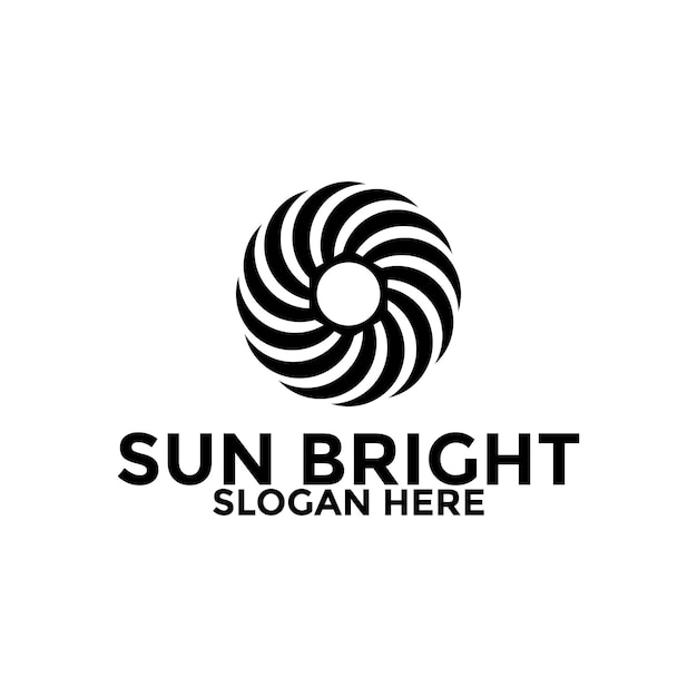 plantilla de diseño vectorial del logotipo del sol idea creativa concepto del logotipo del sol