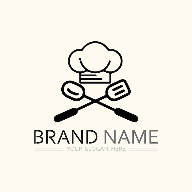 plantilla de diseño vectorial del logotipo del sombrero de chef