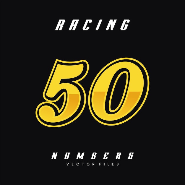 plantilla de diseño vectorial de números de carreras