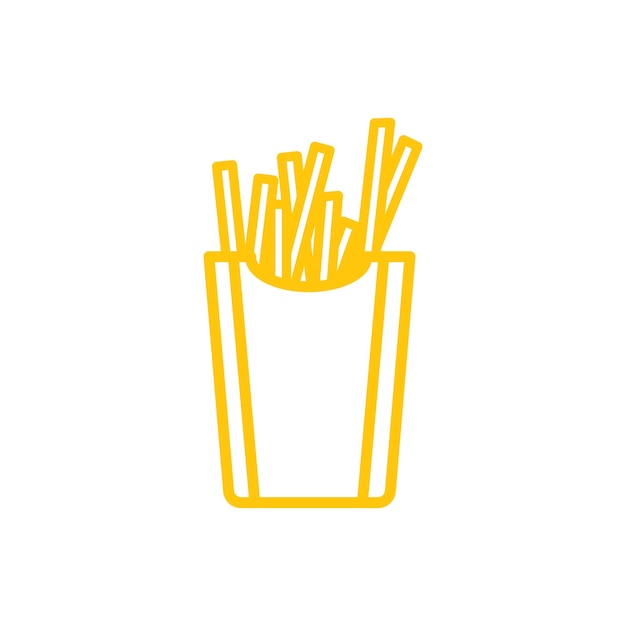 plantilla de diseño vectorial de palo de patata frita
