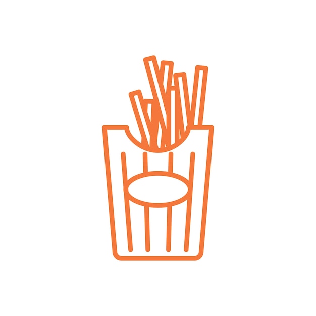 plantilla de diseño vectorial de palo de patata frita