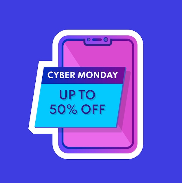 plantilla de diseño vectorial de promoción de ventas del lunes cibernético
