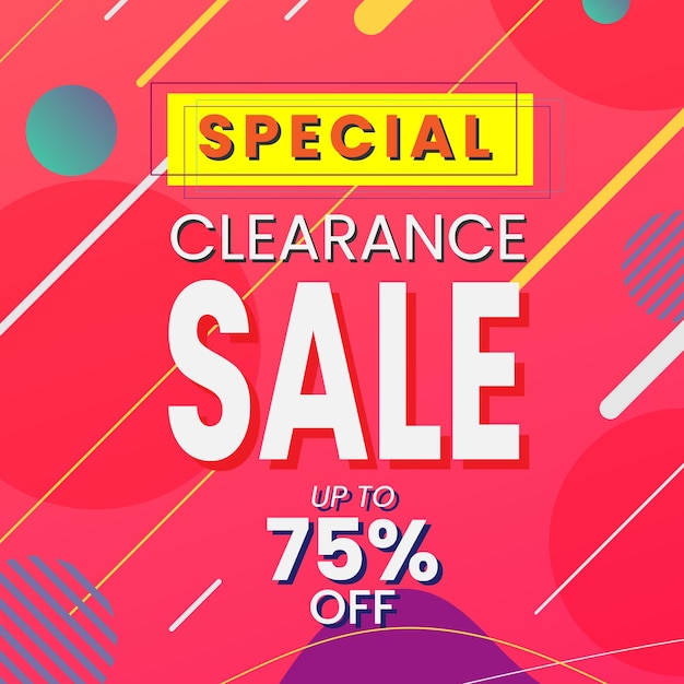 plantilla de diseño vectorial de la tienda de promoción de ventas