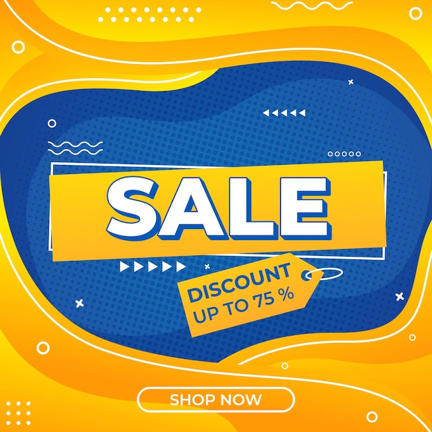 plantilla de diseño vectorial de la tienda de promoción de ventas