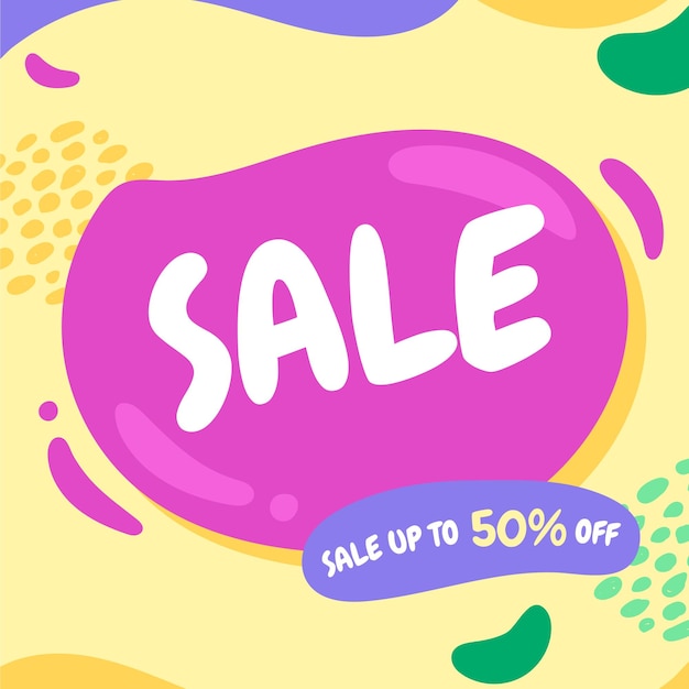 Plantilla de diseño vectorial de tiendas de promoción de descuentos