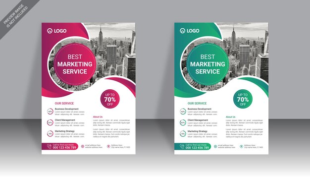 Plantilla de diseño de volante para agencia de negocios de servicios de marketing corporativo