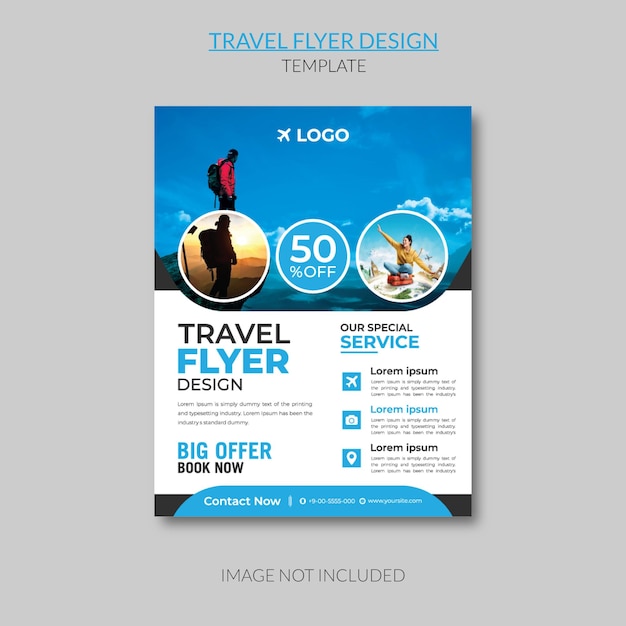 Plantilla de diseño de volante de agencia de viajes