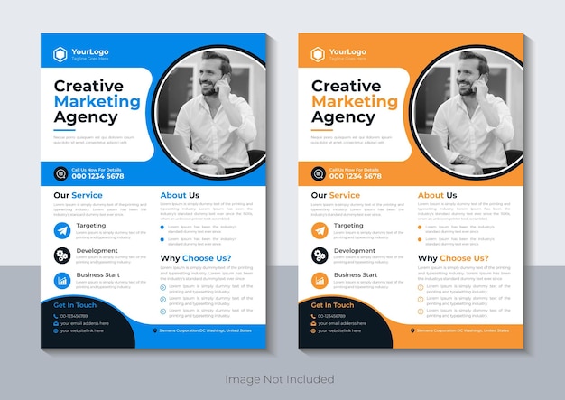 plantilla de diseño de volante corporativo creativo