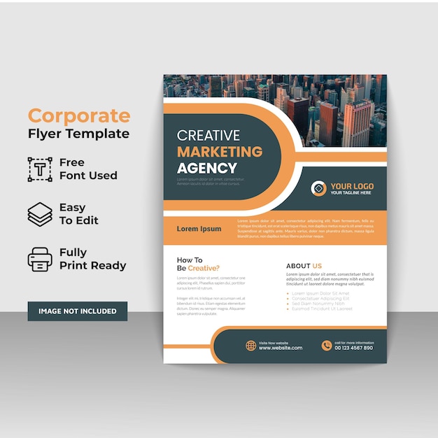 Plantilla de diseño de volante corporativo