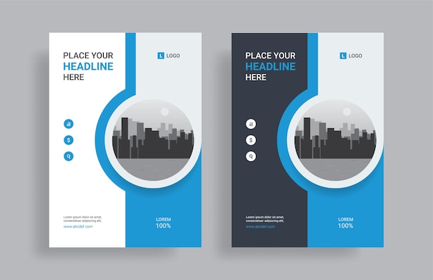 Plantilla de diseño de volante, Diseño corporativo, Página de revista moderna, Portada, Diseño de portada de libro, Vector