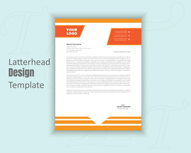 plantilla de diseño del volante de Latterhead
