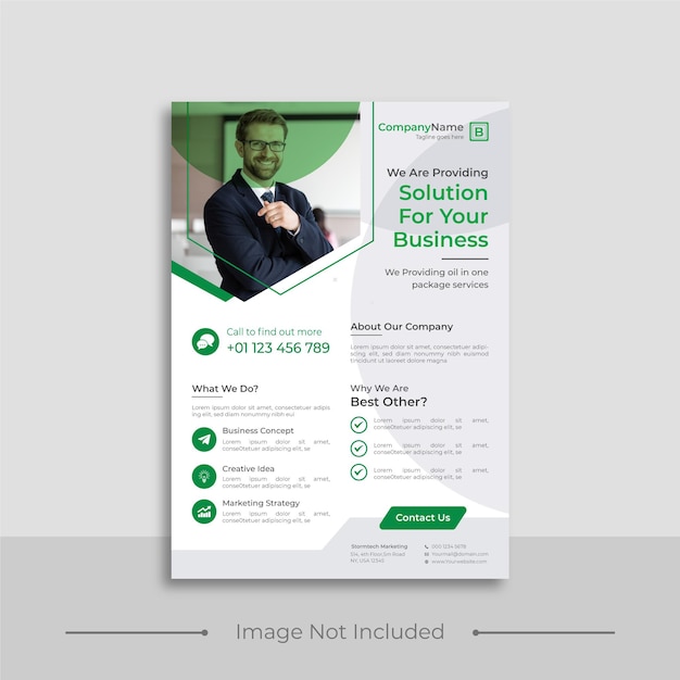 Plantilla de diseño de volante de marketing digital y negocios corporativos