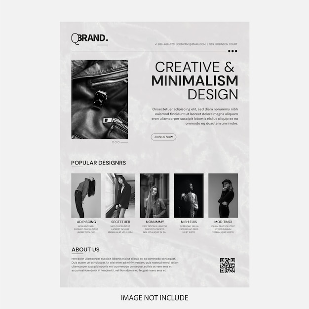 plantilla de diseño de volante mínimo