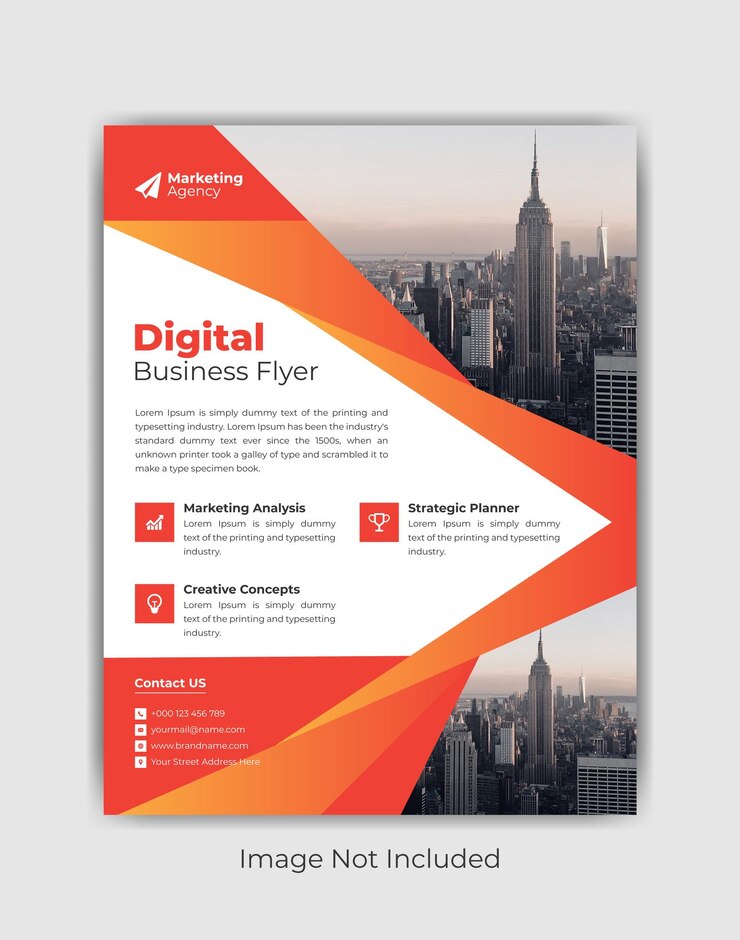 Plantilla de diseño de volante de negocios corporativos de empresa moderna