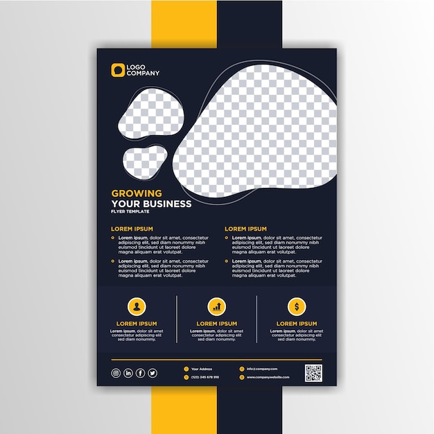 Plantilla de diseño de volante de negocios corporativos modernos