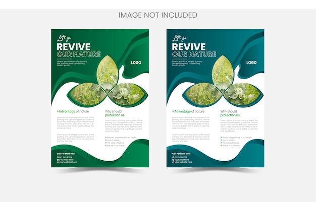 plantilla de diseño de volante o cartel de naturaleza creativa