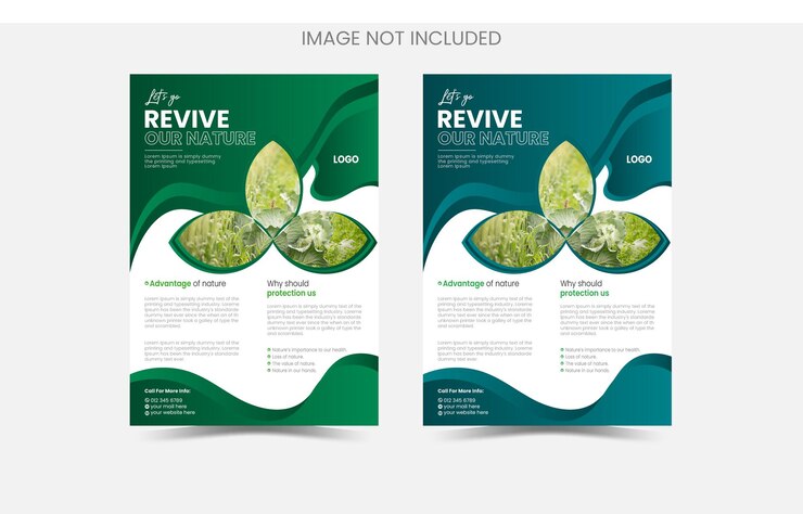 plantilla de diseño de volante o cartel de naturaleza creativa