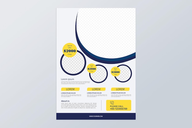 plantilla de diseño de volante o cartel de negocios creativo Pro Vector