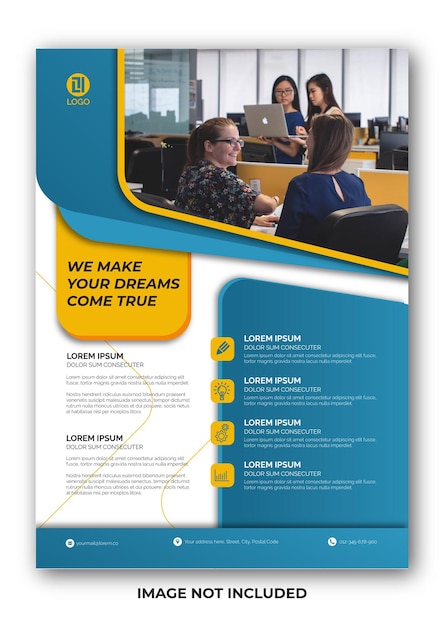 Plantilla de diseño de volante de portada de negocios corporativos