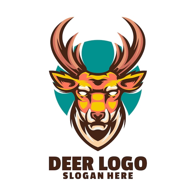 Plantilla de diseños de logotipo de ciervo